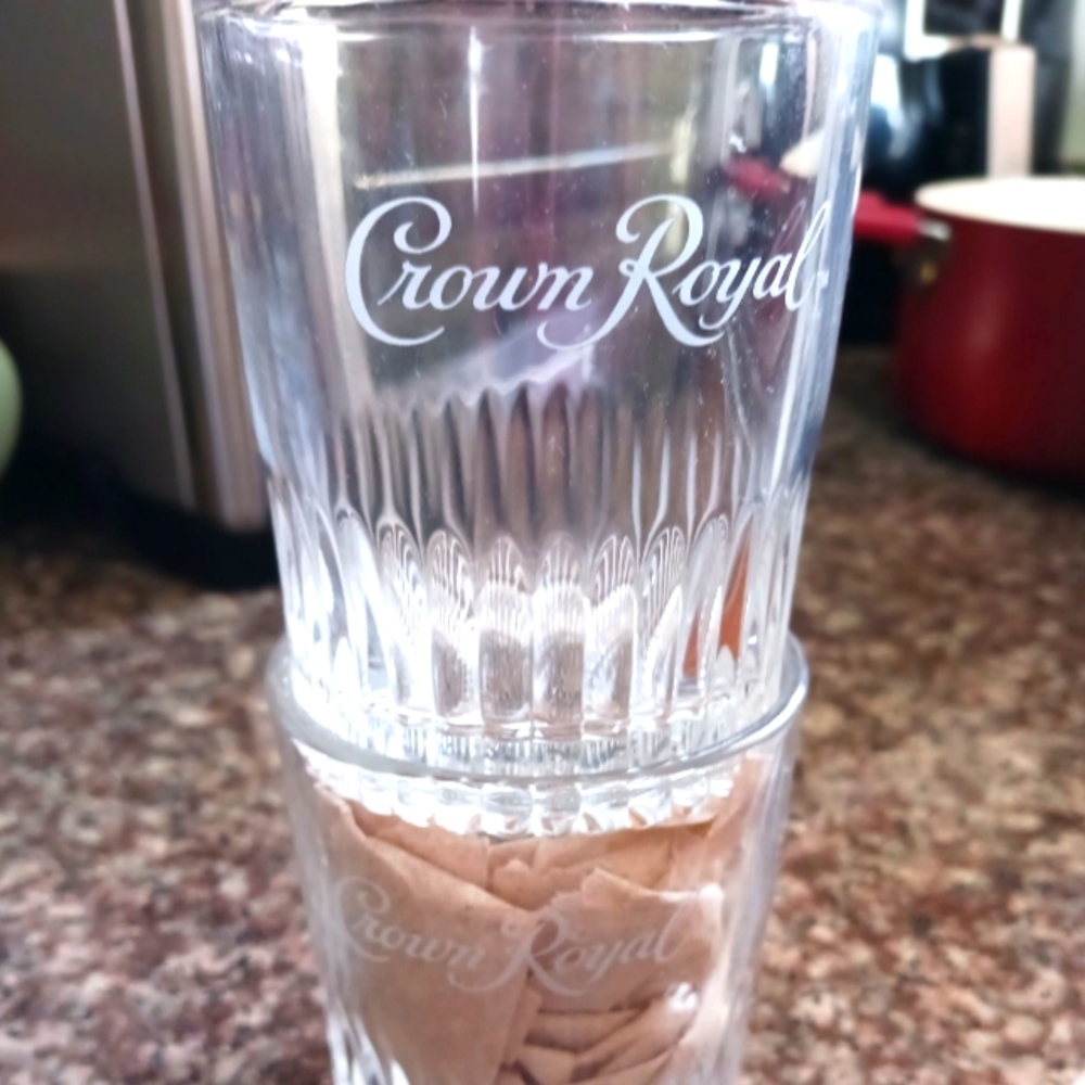 Crown Royal whiskey, Whiskey glasses set of Two.